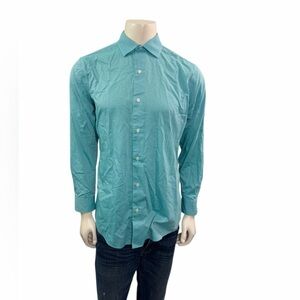 Marc Anthony Men’s Size 16 (32-33) Slim Fit Long Sleeve Blue Button Down Shirt